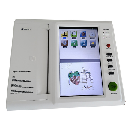 12 کانال مانیتور الکتروکاردیوگرام ضبط EKG دستگاه نوار قلب با آنالایزر