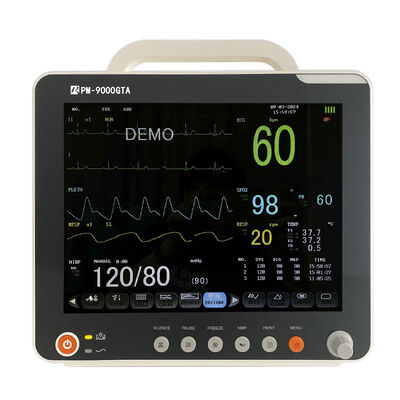 12.1 Inch Color LCD Display Portable Multi Parameter Patient Monitor with Trolley/Wall Bracket Compatibility