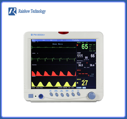 نمایشگر رنگی 12.1 اینچی Hospital مانیتور علائم حیاتی قابل حمل مانیتور چند پارامتری بیمار