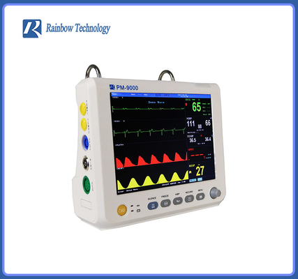 نمایشگر LCD رنگی TFT مانیتور قابل حمل بیمار 6 پارامتر برای ICU آمبولانس