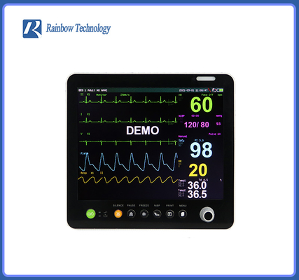 صفحه نمایش لمسی 15 اینچی مانیتور بیمار ضد الکتروشوک صفحه نمایش رنگی TFT