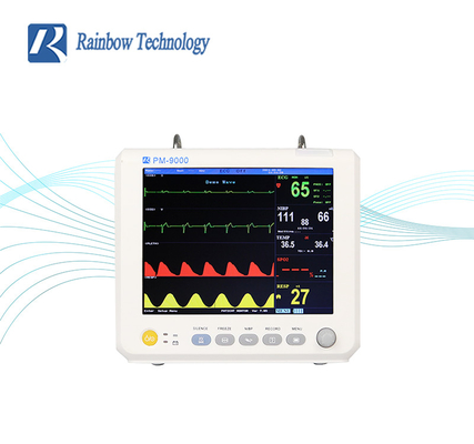مانیتور 8 اینچی بیمار Cardiac Multipara استاندارد مراقبت های بهداشتی روی دیوار نصب شده است