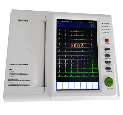 12 کانال مانیتور الکتروکاردیوگرام ضبط EKG دستگاه نوار قلب با آنالایزر