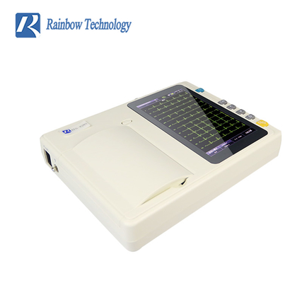 مانیتور 6 کانال ECG قابل حمل آنالیزور صفحه لمسی قابل شارژ در باتری لیتیوم
