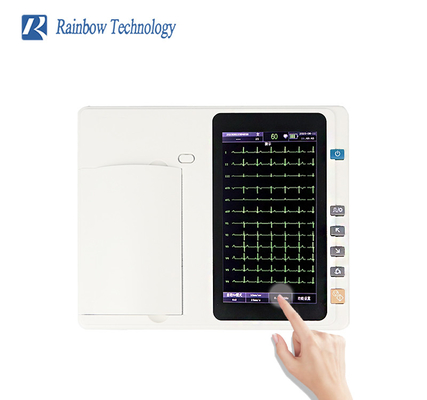 مانیتور 6 کانال ECG قابل حمل آنالیزور صفحه لمسی قابل شارژ در باتری لیتیوم