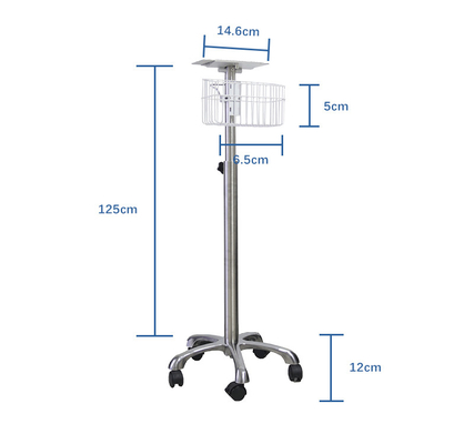 بسته بندی اندازه 69cm L X 21cm W X 46cm H ماشین نظارت بر بیمار با ارتفاع دستگیره 140CM