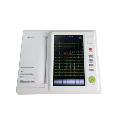صفحه لمسی 10 اینچی قابل حمل 12 سرب پزشکی 6 کانال پشتیبانی مانیتور EKG