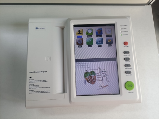 12 کانال ارزان قیمت قابل حمل هولتر پزشکی دست 12 سرب Ecg Ekg دستگاه دیجیتال