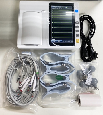 دستگاه الکتروکاردیوگرافی 3/6 کانال پرینتر حرارتی با وضوح بالا مانیتور ECG قابل حمل