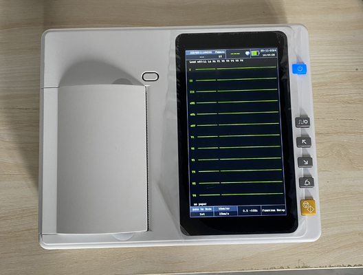 دستگاه الکتروکاردیوگرافی 3/6 کانال پرینتر حرارتی با وضوح بالا مانیتور ECG قابل حمل