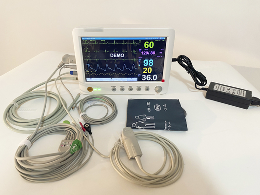 10.1 اینچ دستگاه ECG قابل حمل نشانه های حیاتی مانیتور بیمار برای استفاده در بیمارستان