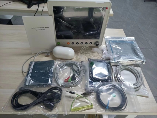 کیفیت بالا پزشکی 12'' ETCO2 دیوار نصب ICU جراحی آمبولانس چند پارامتر بیمار مانیتور