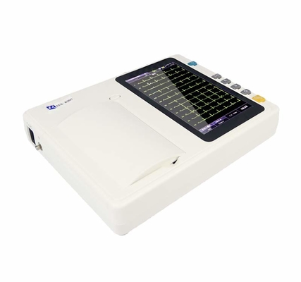 صفحه لمسی 7 اینچی رنگ TFT-LCD دستگاه الکتروکاردیوگرام دیجیتال EKG
