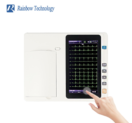 صفحه لمسی 7 اینچی رنگ TFT-LCD دستگاه الکتروکاردیوگرام دیجیتال EKG
