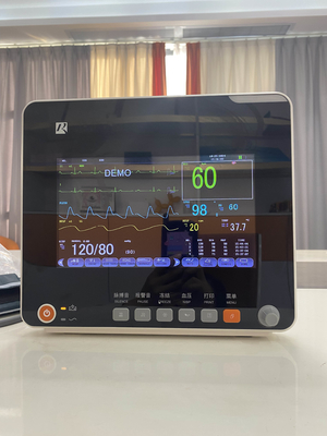 مانیتور بیمار چند پارامتر با EKG Resp SpO2 Nibp Temp و ایستاده قابل حرکت OEM در دسترس است