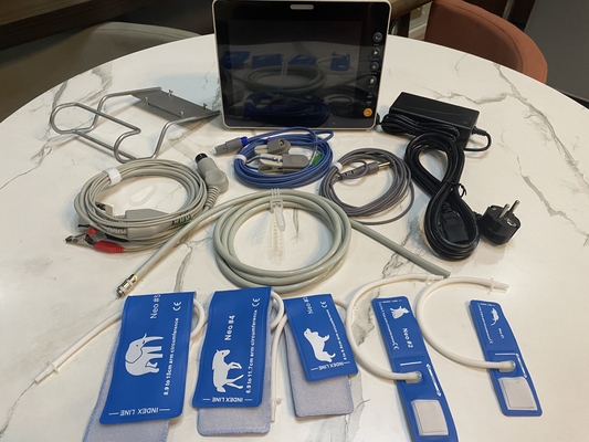 مانیتور پرتابل چند پارامتری بیمار ICU ECG تجهیزات بیمارستانی گزینه ای برای ETCO2 نسخه حیوانی