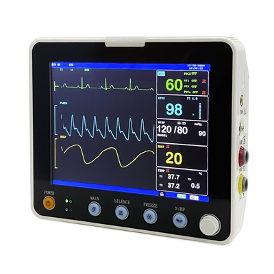 مانیتور پرتابل چند پارامتری بیمار ICU ECG تجهیزات بیمارستانی گزینه ای برای ETCO2 نسخه حیوانی