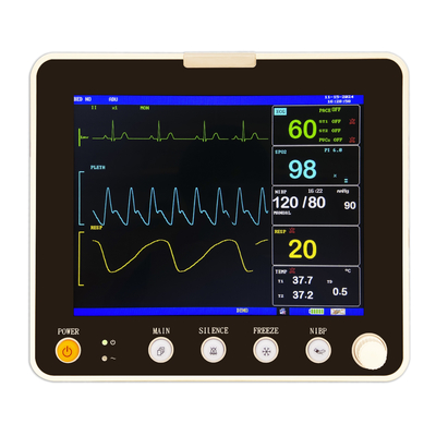 مانیتور پرتابل چند پارامتری بیمار ICU ECG تجهیزات بیمارستانی گزینه ای برای ETCO2 نسخه حیوانی