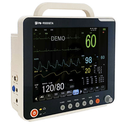 مانیتور بیمار چند پارامتری با صفحه نمایش 12.1 اینچی TFT با SpO2/ECG/PR/NIBP/TEMP/RESP برای ICU بیمارستان