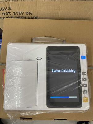 دستگاه نوار قلب پزشکی دستی 7 اینچی LCD با 6 کانال و منبع تغذیه برای بیمارستان‌ها