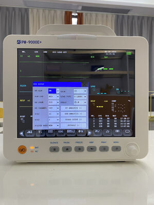 مانیتور بیمار ICU چند پارامتری قابل حمل با صفحه نمایش LCD رنگی 12.1 اینچی چرخ دستی/براکت دیواری قابل نصب و سبک وزن 3.9 کیلوگرم