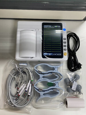 High-Quality ECG Holter Device, 6 Channels with Touch Screen and Internal Memory for Patient Data Management