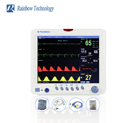 نمایشگر رنگی 12.1 اینچی Hospital مانیتور علائم حیاتی قابل حمل مانیتور چند پارامتری بیمار